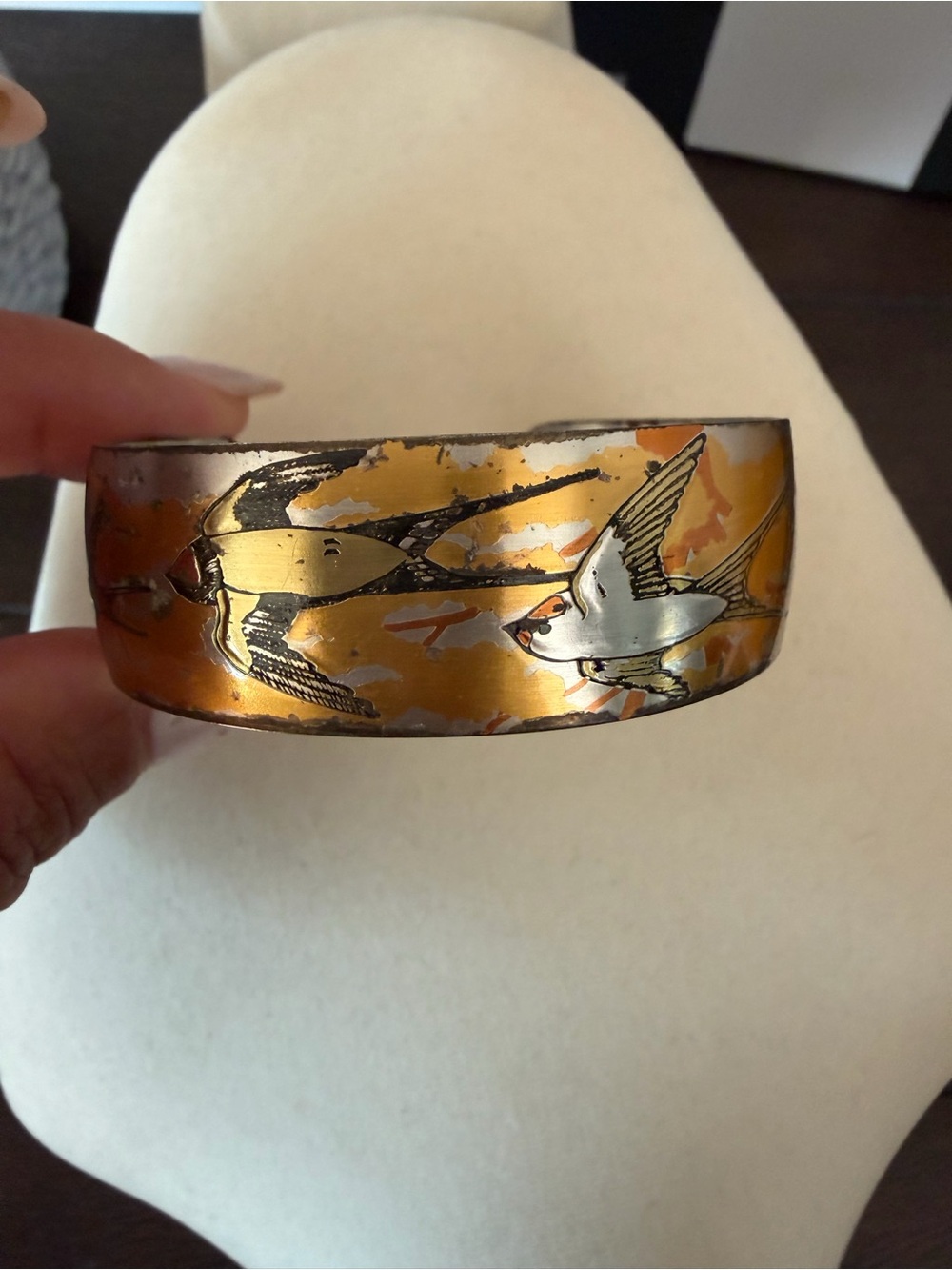 1960’s Reed & Barton Damascene Cuff Bracelet